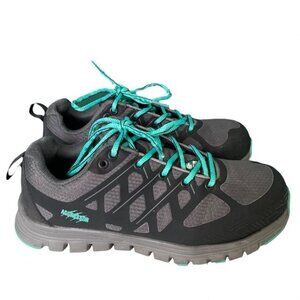 AGGRESSOR Athletic Safety Steel Toe Steel Plate Womens Size 7.5 Shoes Grey Black